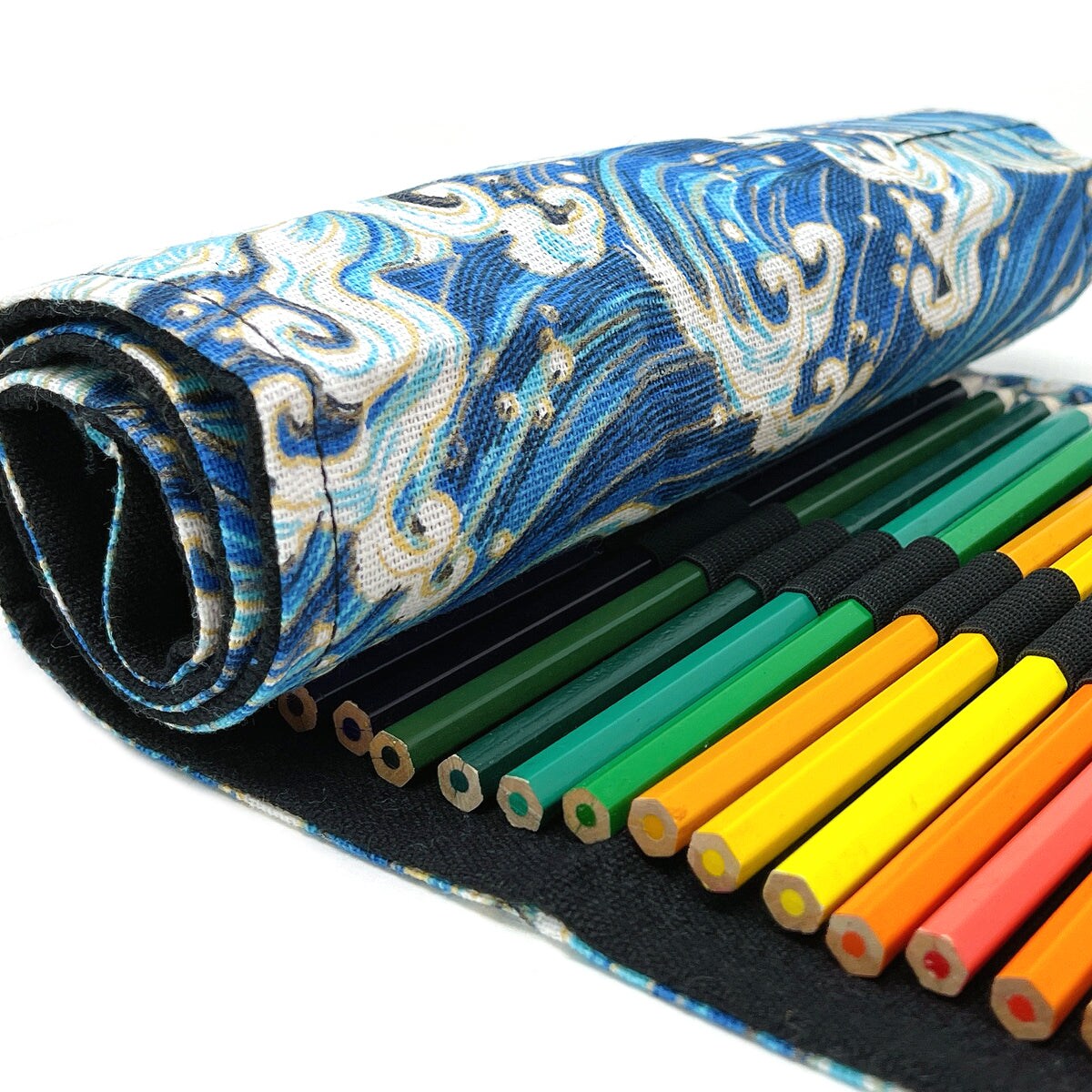 Wrapables Pencil Roll Organizer, Colored Pencil Wrap Pouch (72 slots),  Horses & Maidens