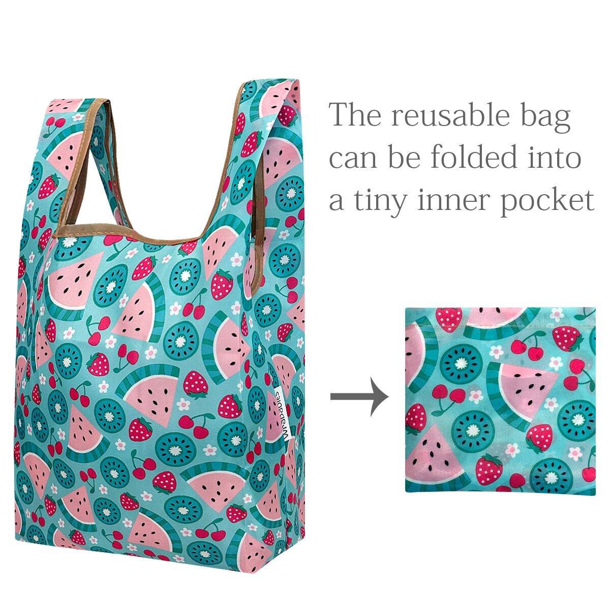 Wrapables JoliBag Collection Reusable Shopping Bag (Set of 2)