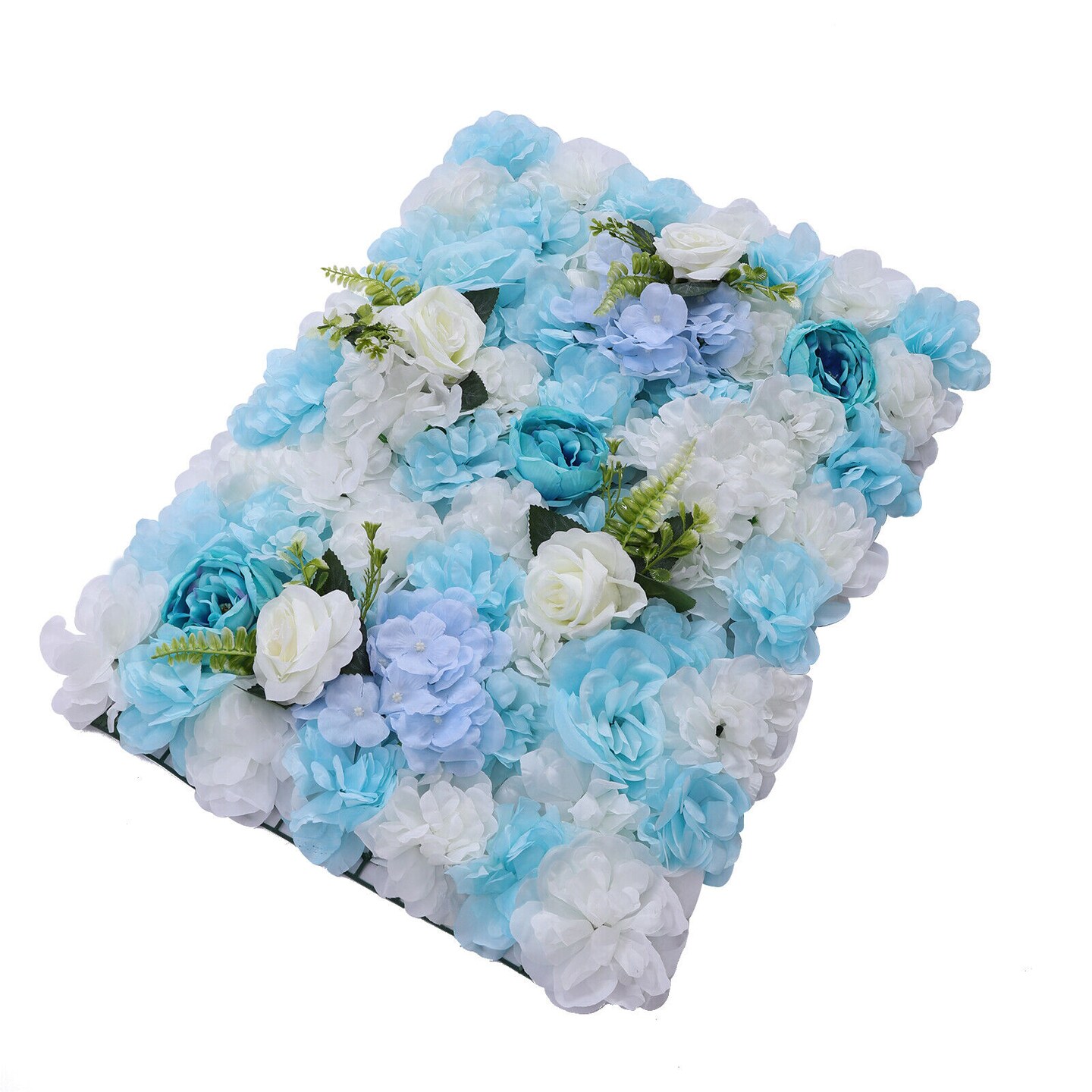 Kitcheniva 6 Pcs Blue & White Artificial Flower Wall Panel Backdrop