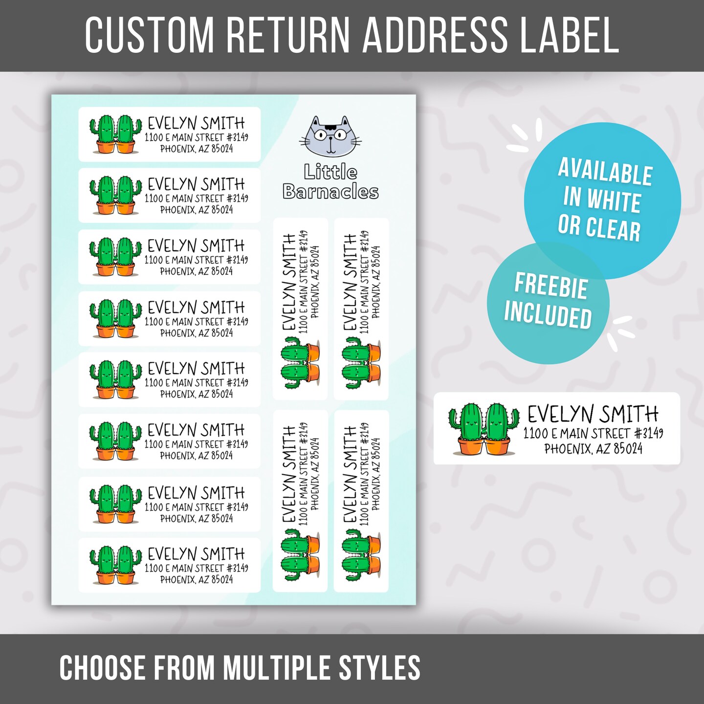 Custom Address Labels, Return Address Labels, Sheet of 12, Personalized ...