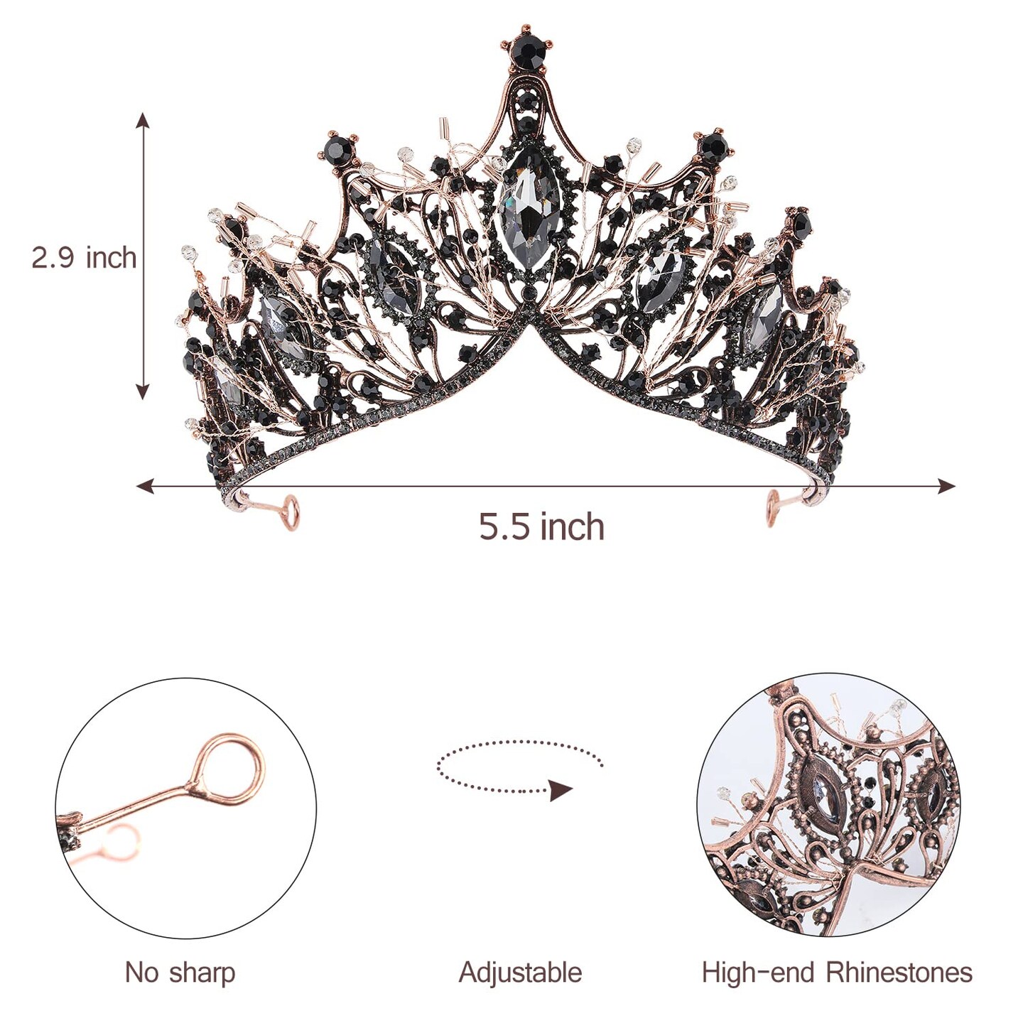 Birthday Tiaras for Women, Birthday Queen Crowns for Women, Birthday Sash Birthday Girl Crown, Happy Birthday Queen Crown and Tiara, Crowns for Women Black, Happy Birthday Decorations Accessories