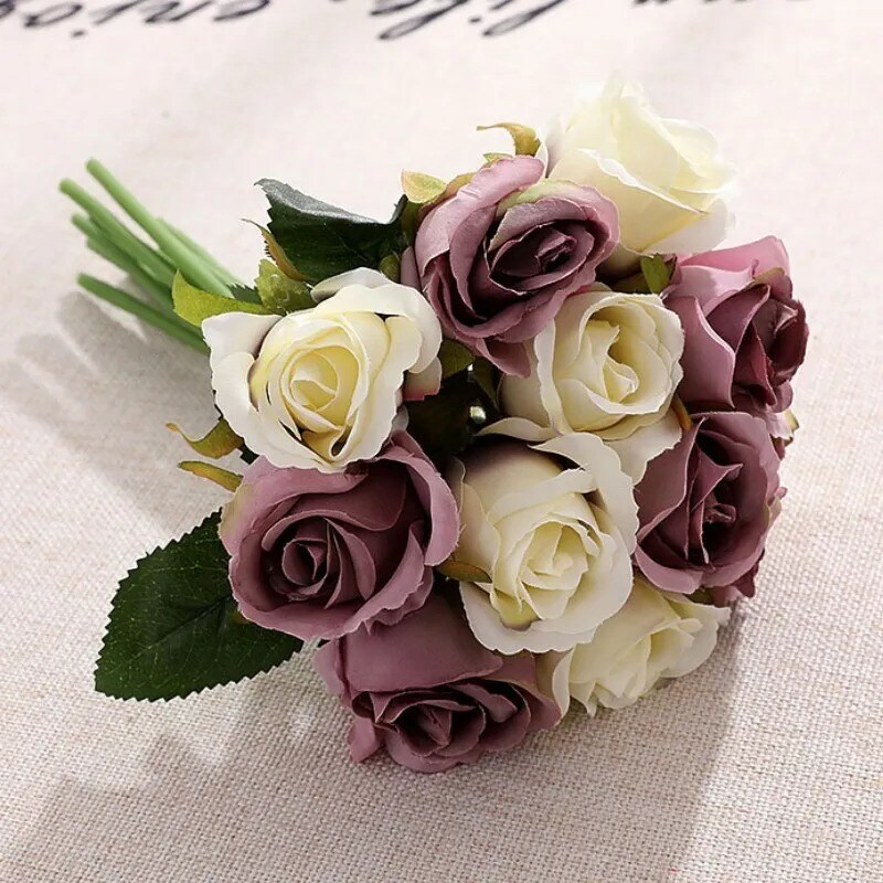 12 Head Silk Rose Flowers