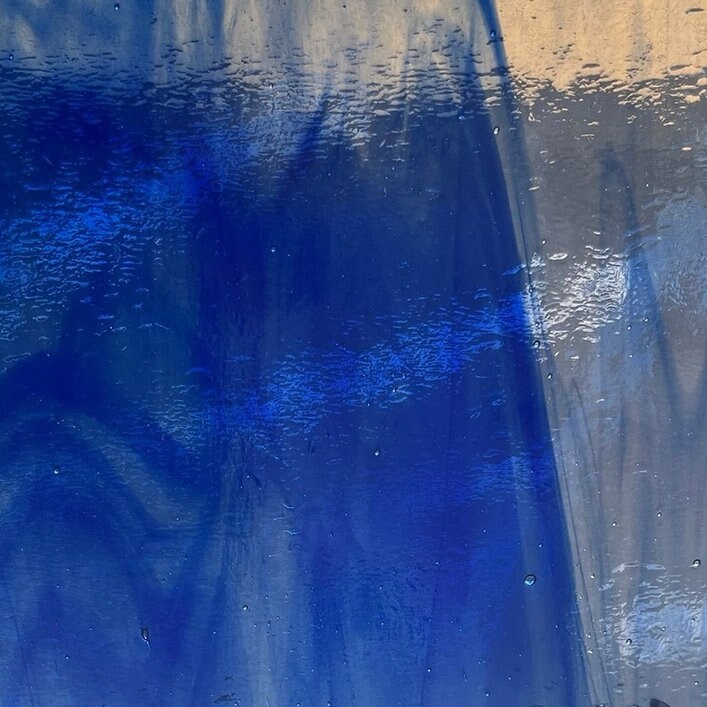 Wissmach COE 96-30 Crystal Dark Blue Transparent Fusible Glass Sheet