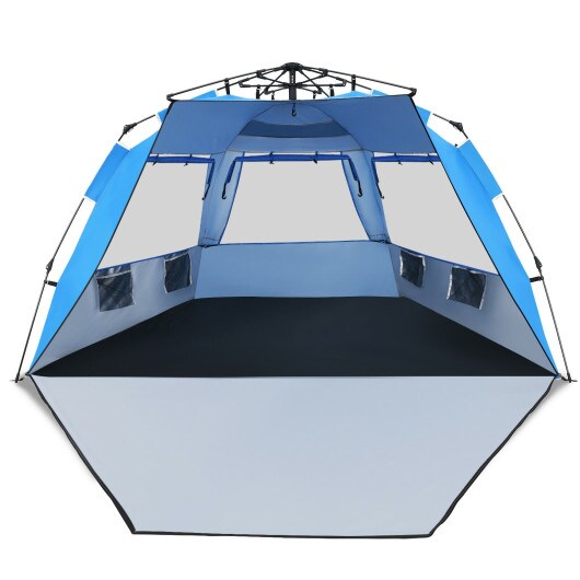 3-4 Person Easy Pop Up Beach Tent UPF 50+ Portable Sun Shelter