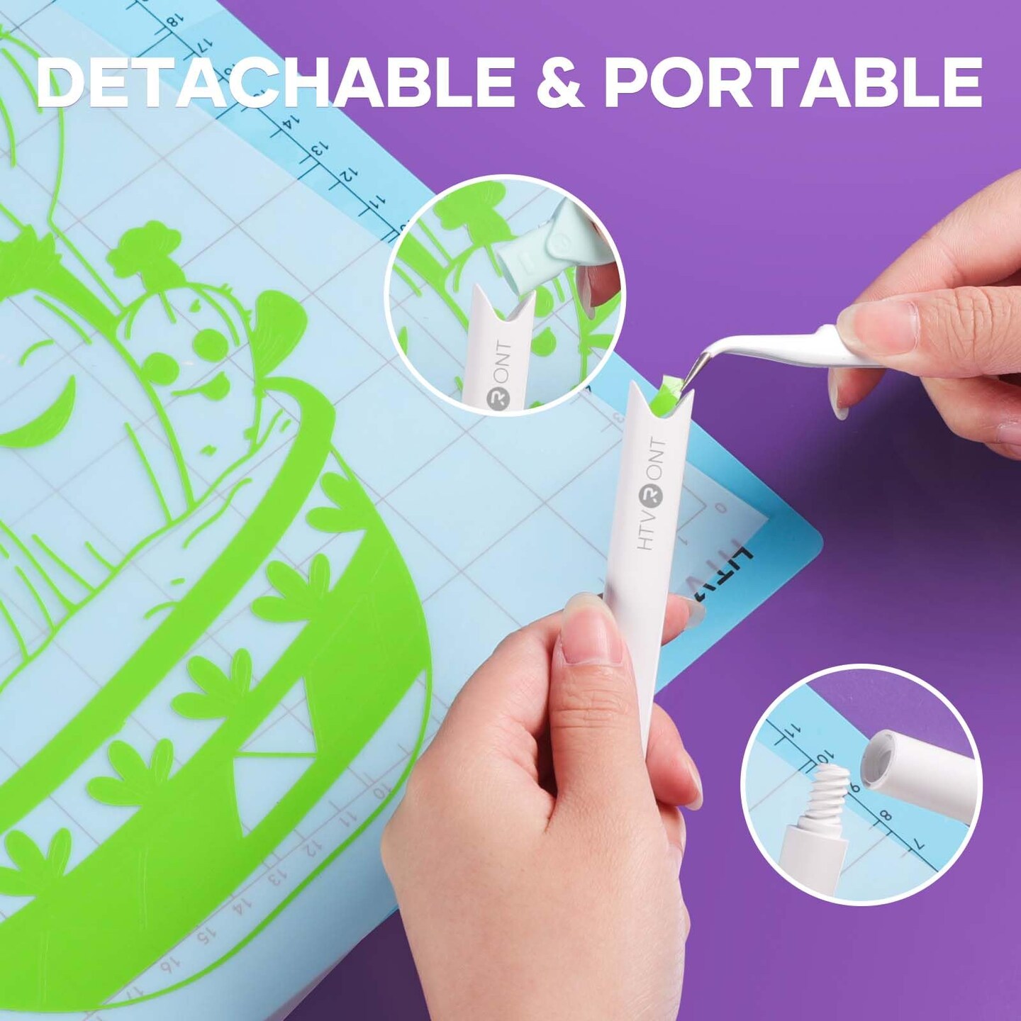 Weeding Tools for Vinyl - 6 Pieces Craft Weeding Basic Tool Set, Protable Vinyl Weeding Tool Kit for Iron-on Project, HTV Vinyl, Permanent Vinyl, Vinyl Tool Kit for Cricut Cutting Machine