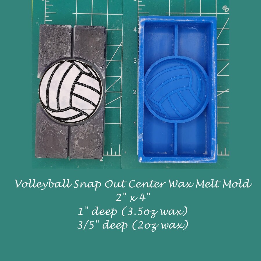 Volleyball Snap Out Center Wax Melt Snap Bar Silicone Mold