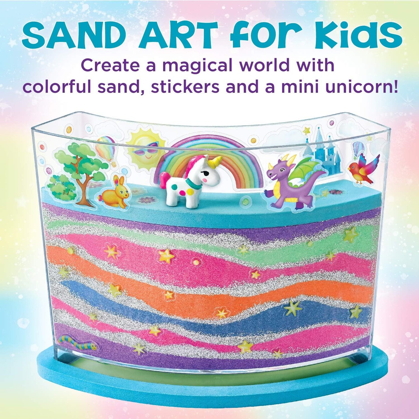 Rainbow Sandland - Create Your Own Sensory Sand Art for Kids - Arts and Crafts for Kids Ages 6 and Up