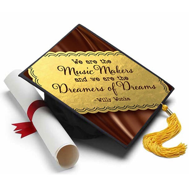 Grad Cap Topper Willy Wonka and The Chocolate Factory , Graduation Cap Decorations by Tassel Toppers