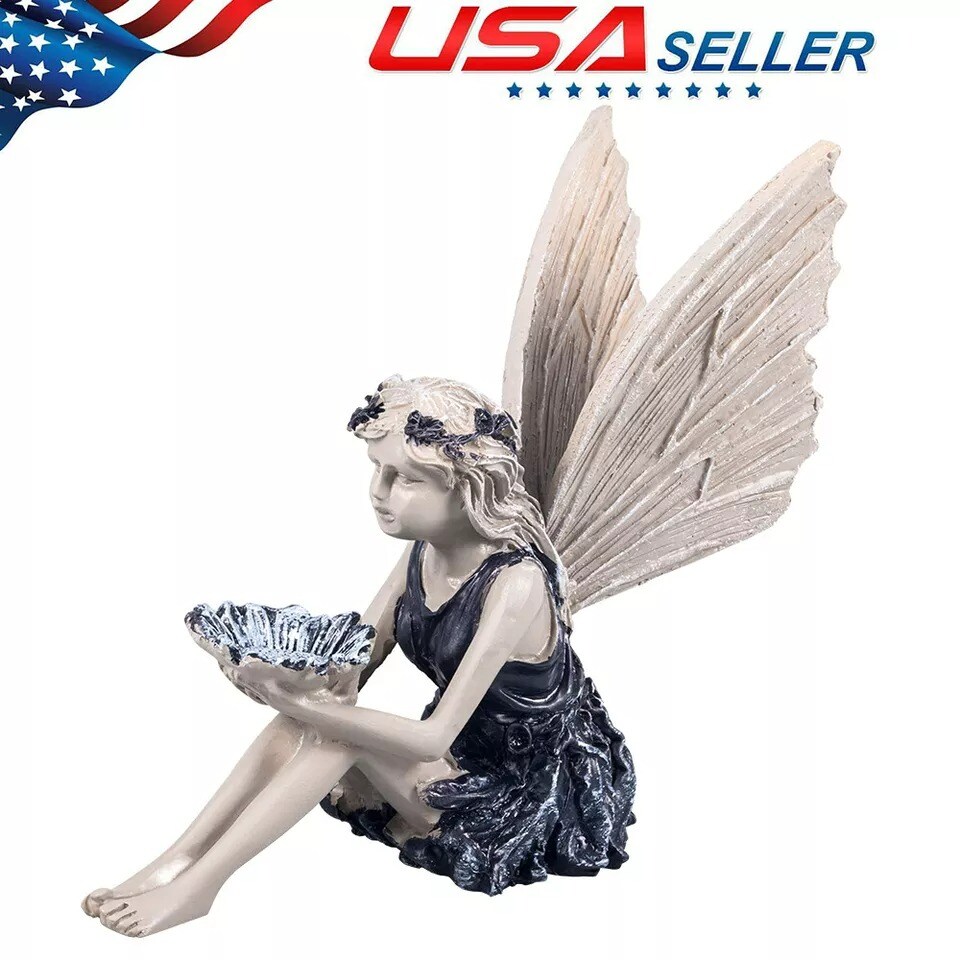 Sunflower Fairy Garden Statue Outdoor Ornament Fairy Statue Sculpture Decor