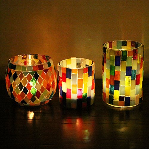 400 Pieces/17.6oz Rectangle Mosaic Tiles Stained Glass for Crafts and Home Decorations Assorted Colors Textures …