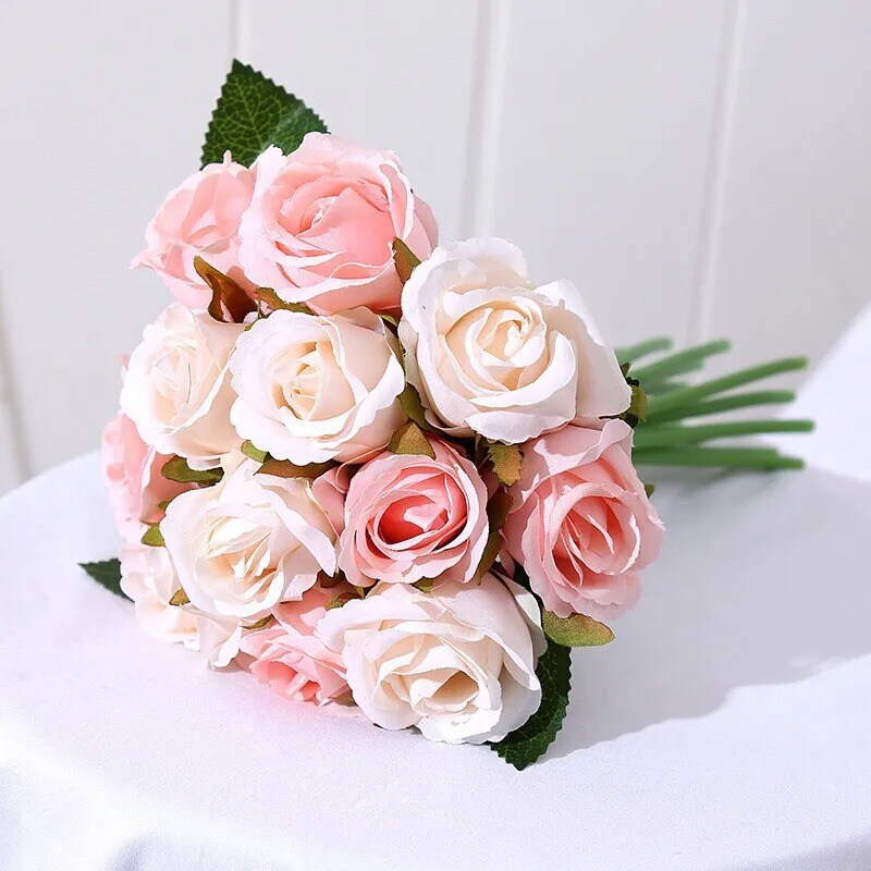 12 Head Silk Rose Flowers