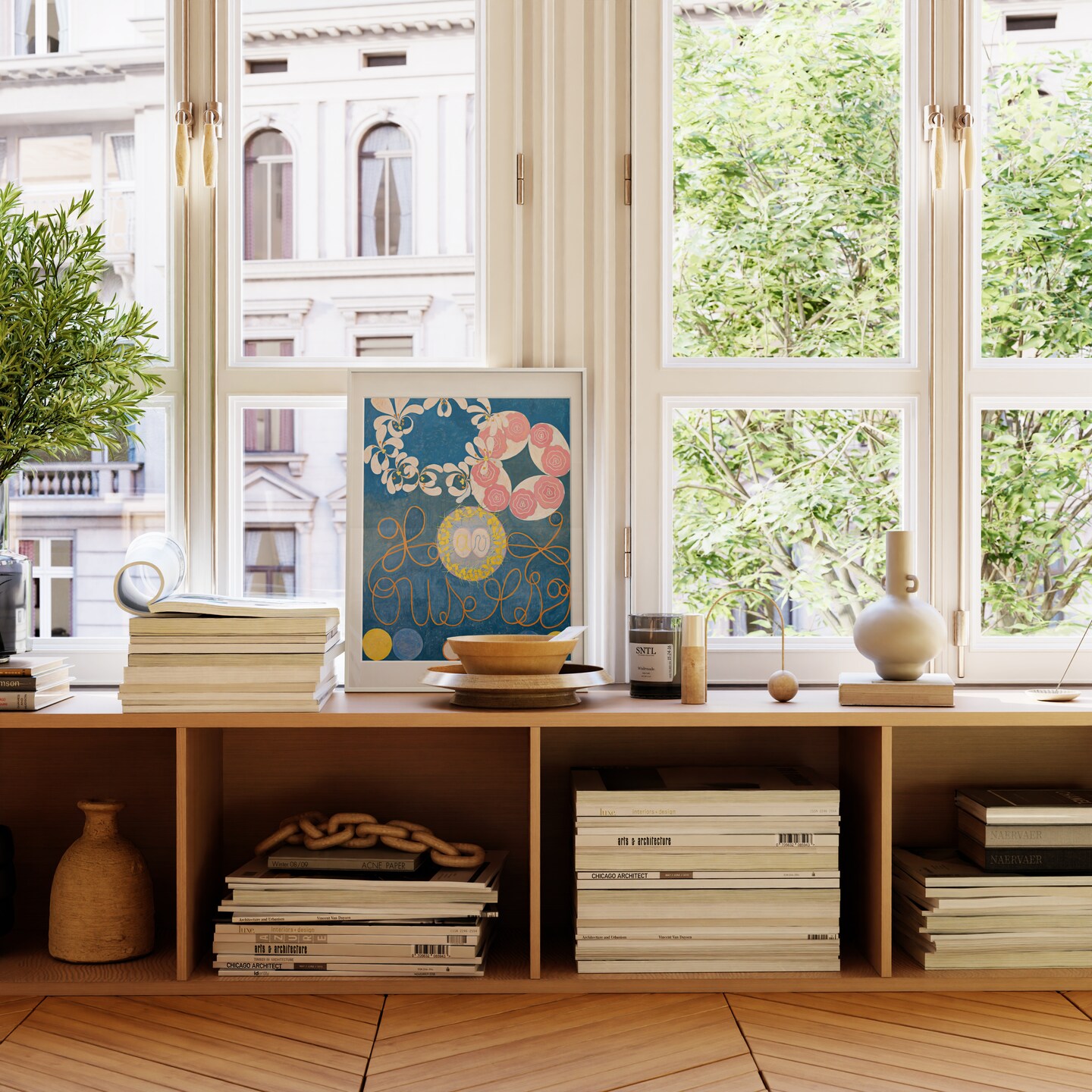 Haus and Hues Aluminum Glass and Matted Picture Frame