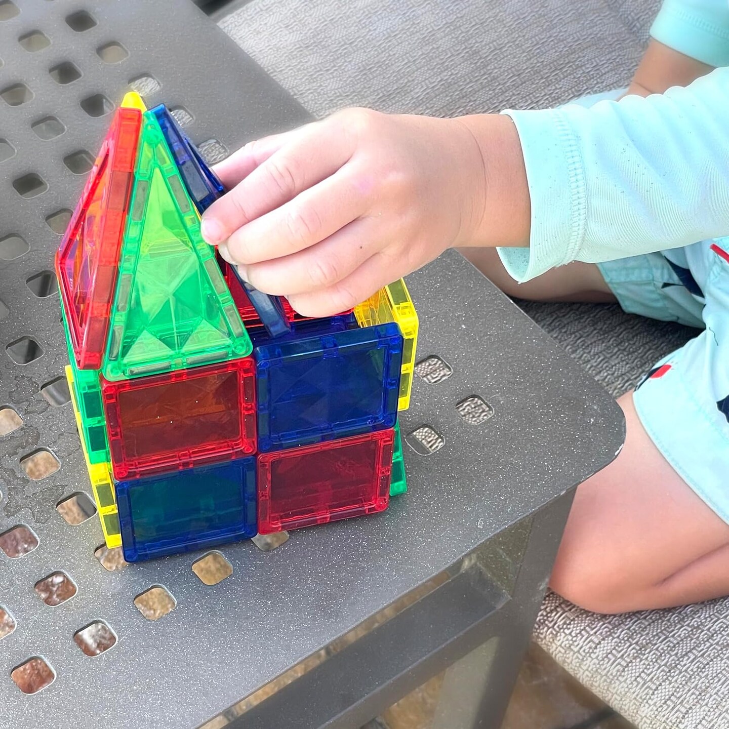 The Crayola Mini Magnetic PIP-Tiles, a 24-piece set of magnetic building toys for kids, is a STEM toy ideal for boys and girls aged three and up.