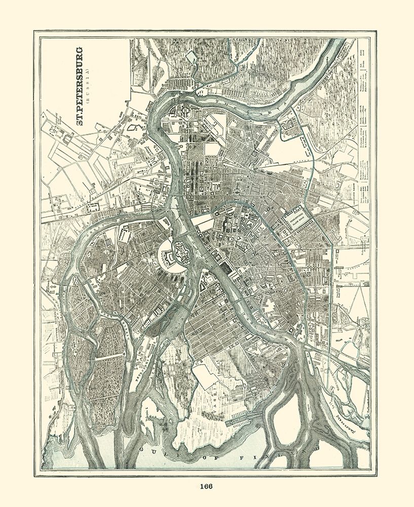 Saint Petersburg Russia - Rathbun 1893 Poster Print by Rathbun Rathbun # ITSA0030