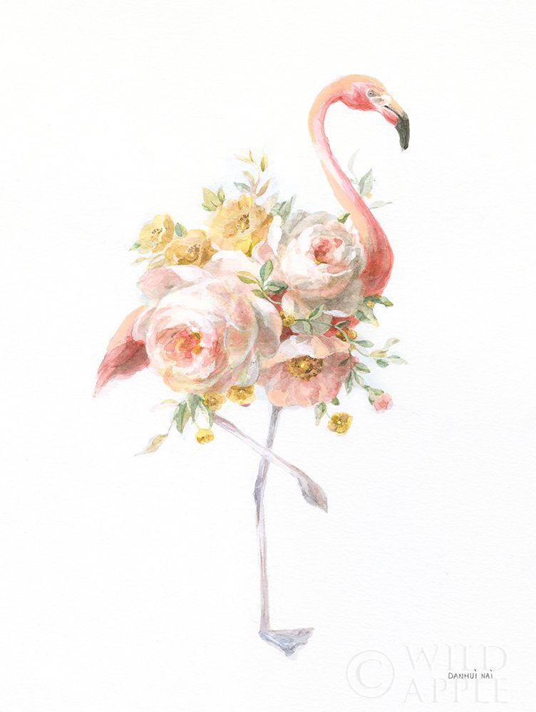 Floral Flamingo I Poster Print by Danhui Nai # 63249