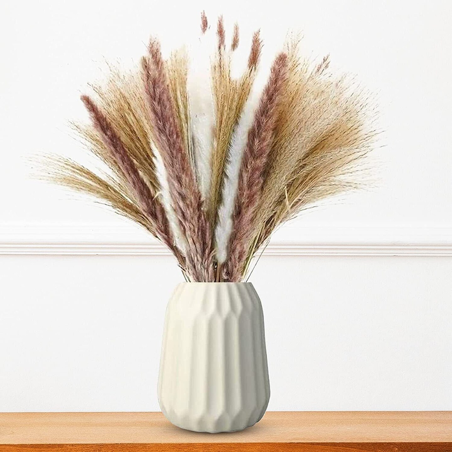 Kitcheniva 60PCS Natural Dried Pampas Grass Reed Flower