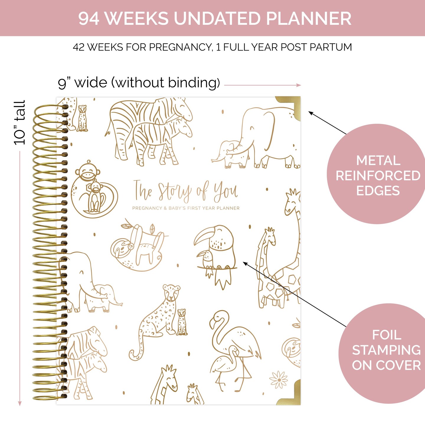bloom daily planners Pregnancy & Baby's First Year Planner & Calendar, 9" x 10", The Story of You