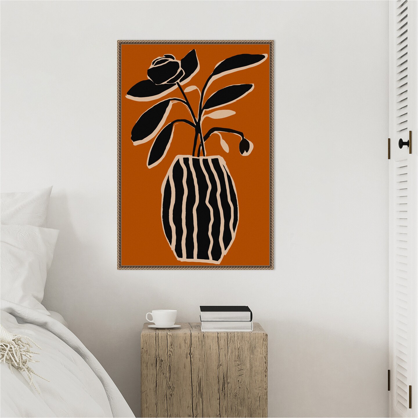 Ochre Still Life No 5 by Treechild  Framed Canvas Wall Art