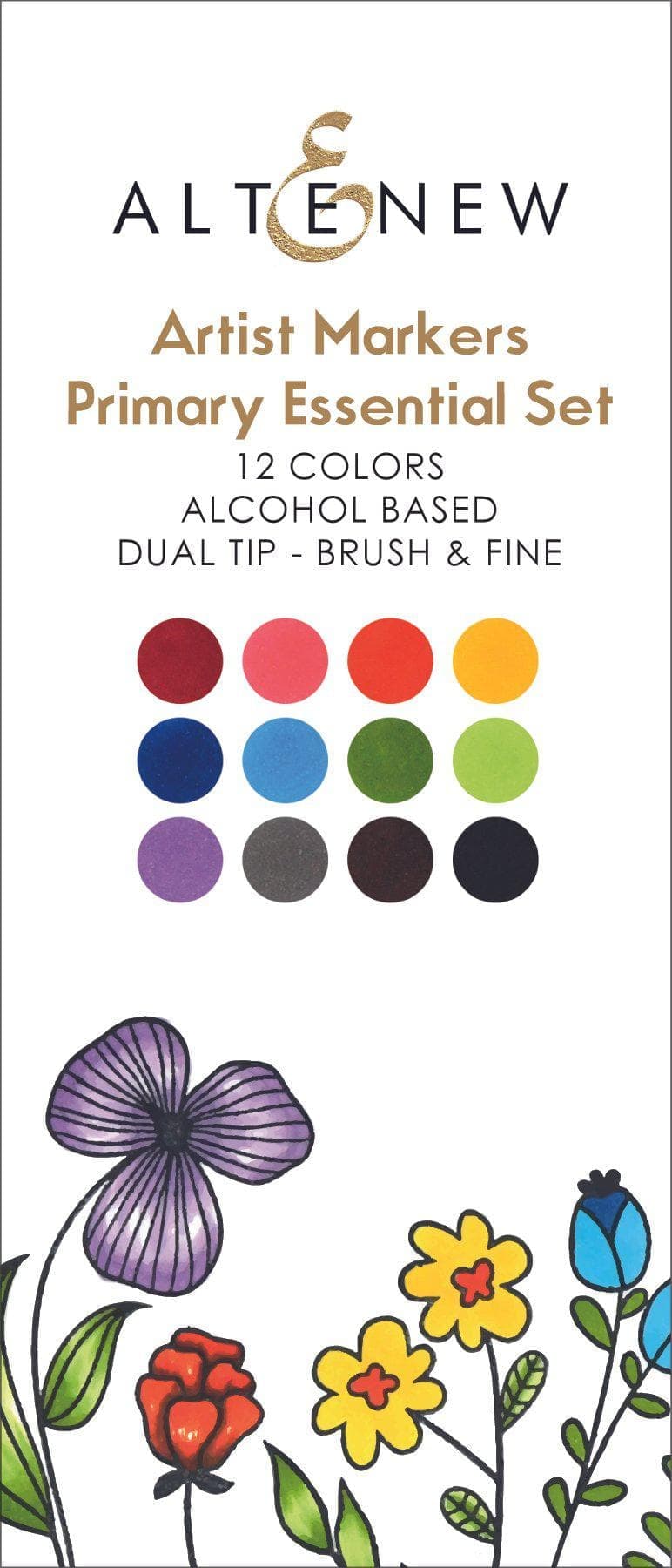 Artist Alcohol Markers Primary Essential Set