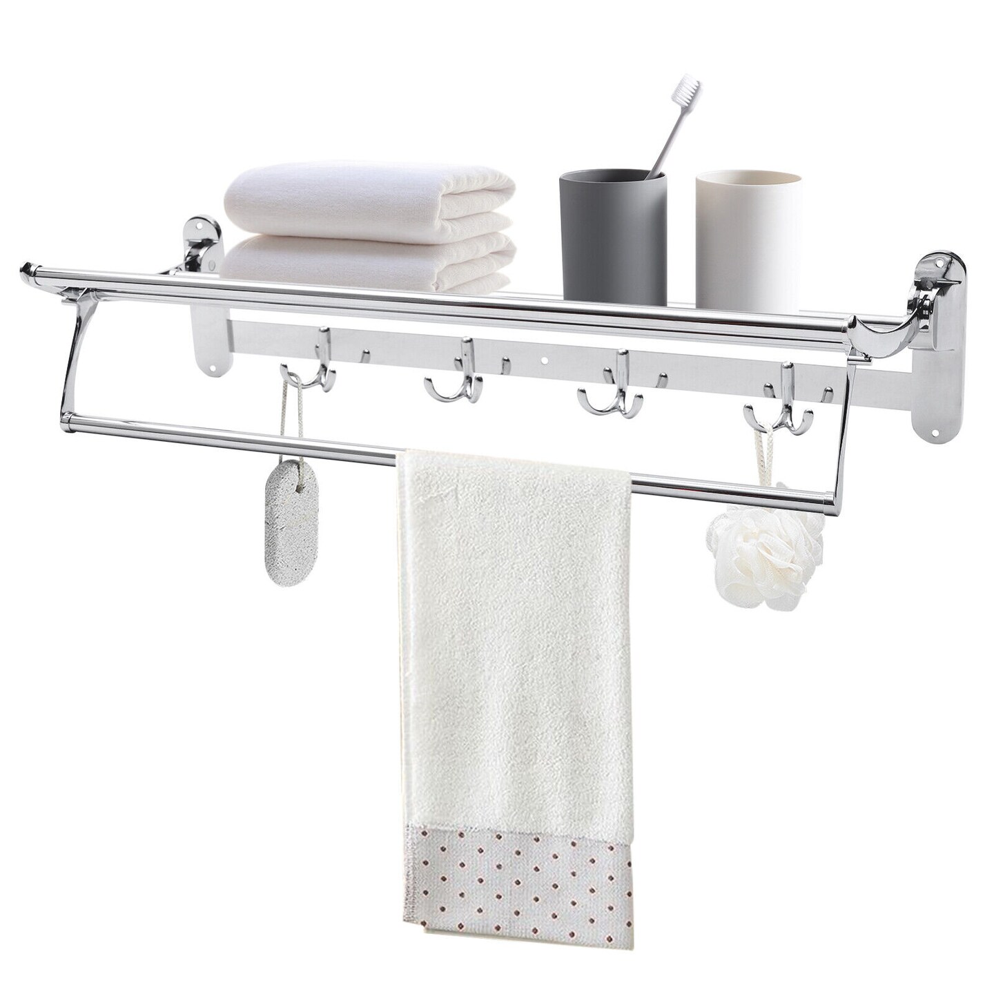 Kitcheniva Stainless Steel Bathroom Wall Mounted Towel Rail Rack