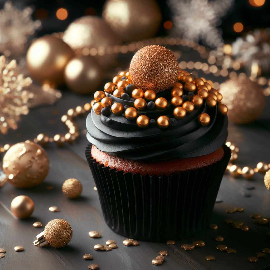 Krazy Sprinkles - Gold Pearl 8mm Beads (1/2 Cup, 1x Jar) for Cakes, Ice Cream & Cookies