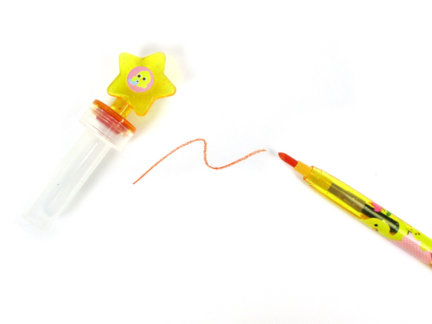 TINYMILLS 24 Pcs Easter 2 in 1 Stackable Stacking Crayon with Extra Stamper Topper, Easter Basket Filler