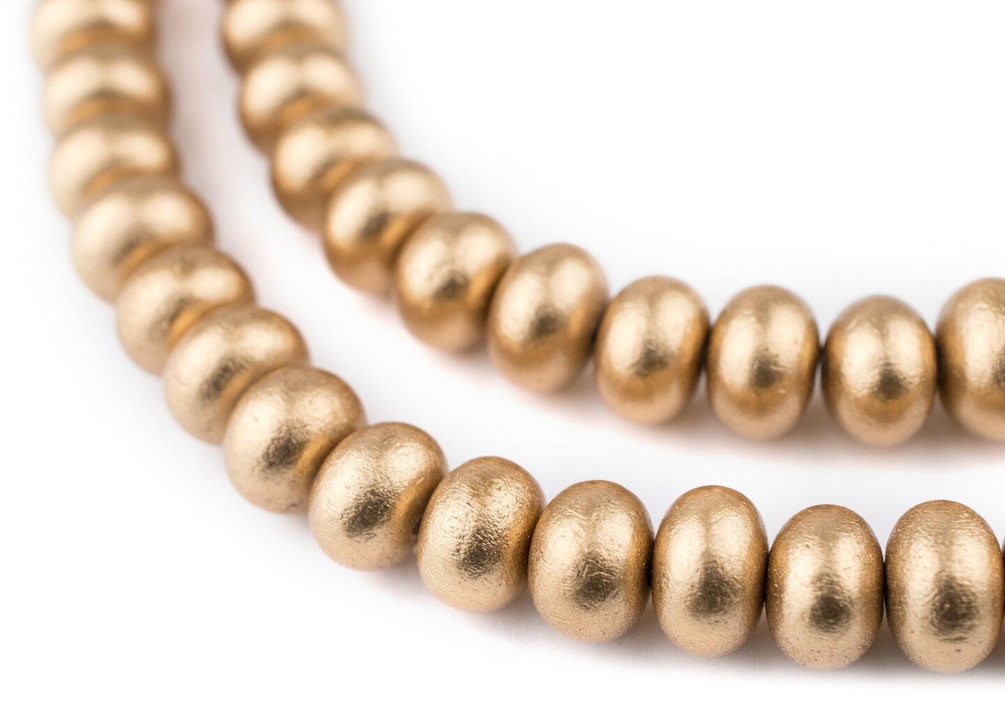 The Bead Chest Gold Abacus Natural Wood Beads (8x12mm): Organic Eco-Friendly Wooden Bead Strand for DIY Jewelry, Crafts, Necklace and Bracelet Making