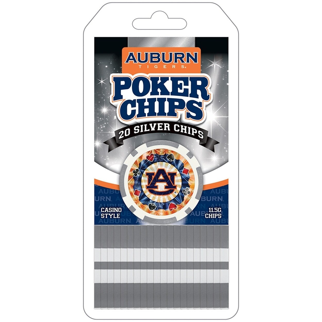 MasterPieces Auburn Tigers 20 Piece Poker Chips
