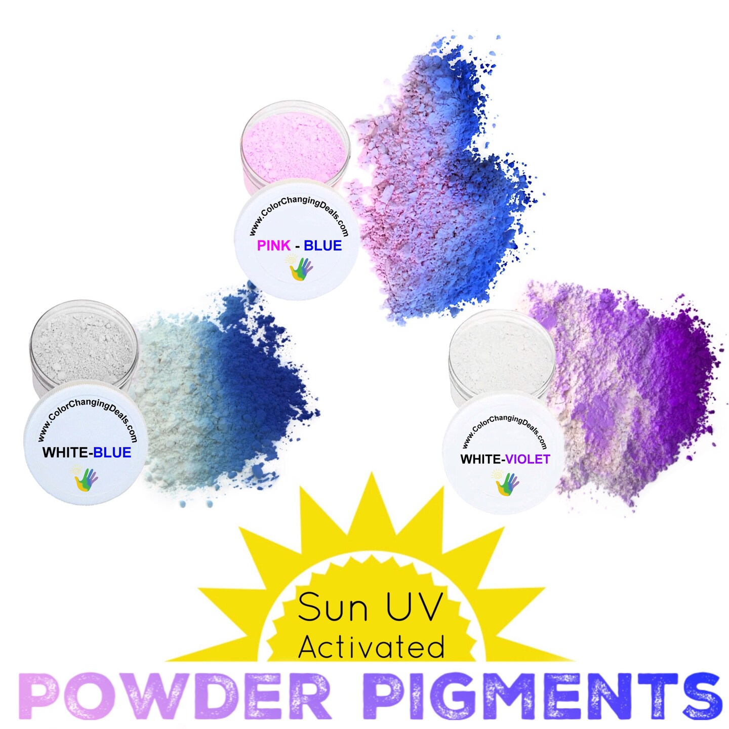 Photochromic Sun UV Activated Color Changing Powder Pigments for Resin Slime T Shirts Tumblers