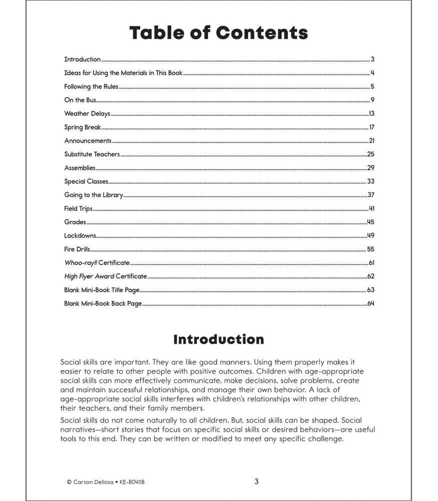 Key Education School Routines Social Skills Activities for Kids, Mini Reproducible Books Covering Safety Drills, School Rules, and More Social Emotional Learning Activities