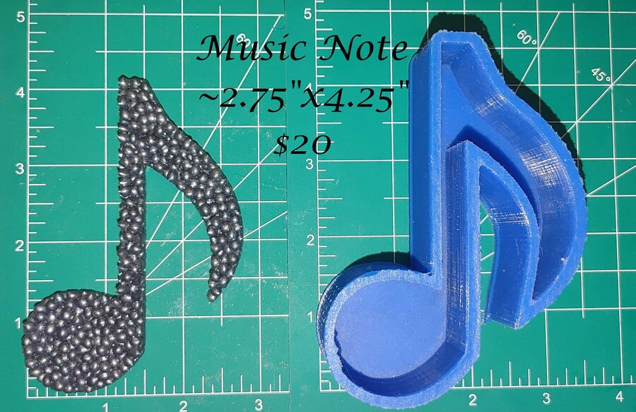 Music Note Silicone Freshie Mold