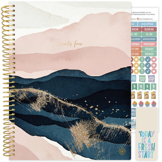 bloom daily planners 2024 Soft Cover Planner, 8.5&#x22; x 11&#x22;, Golden Hour