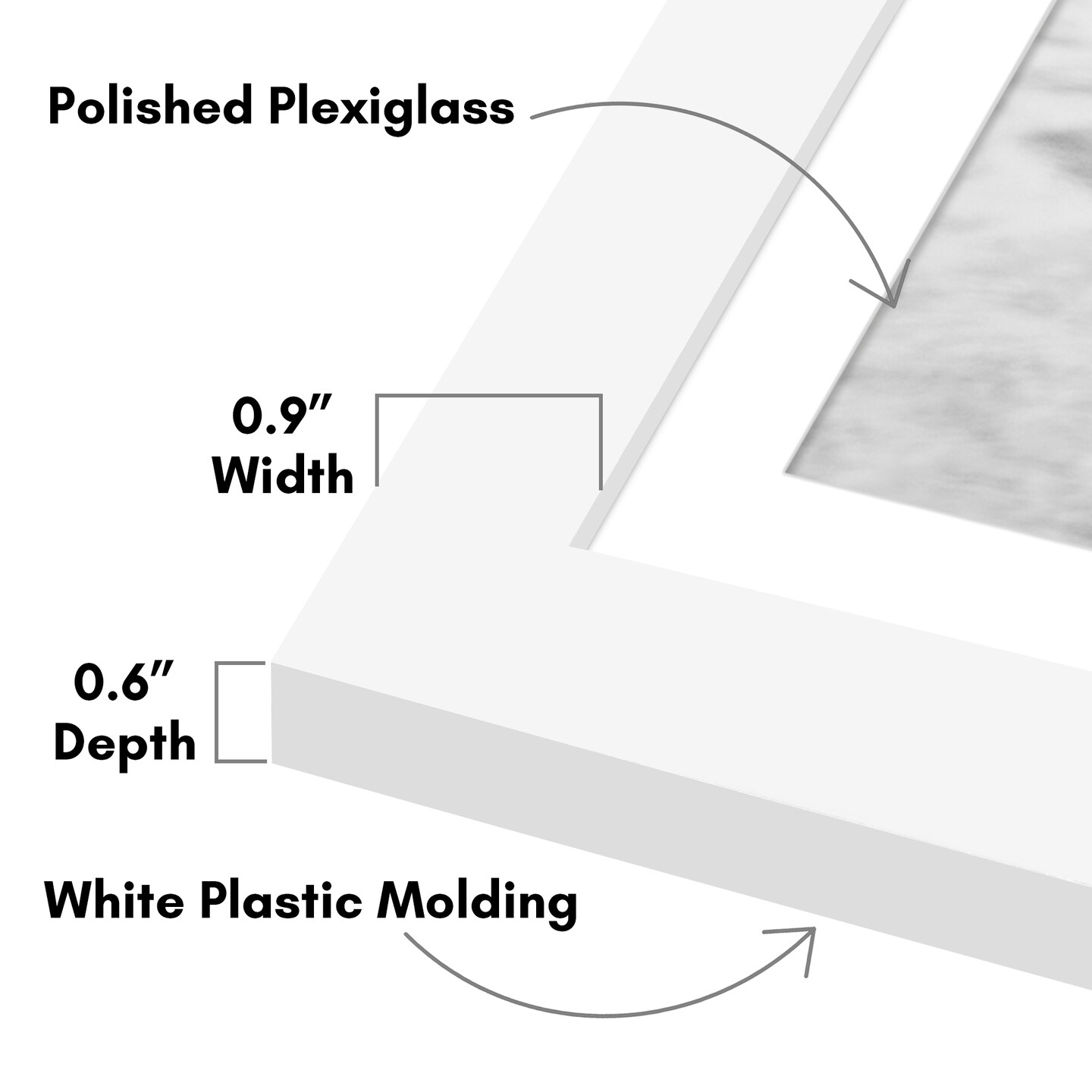 Americanflat Picture Frame Set with Mat - Set of 5 - Photo Frame Set of Five for Wall Display - Plexiglass Cover - Hanging Hardware