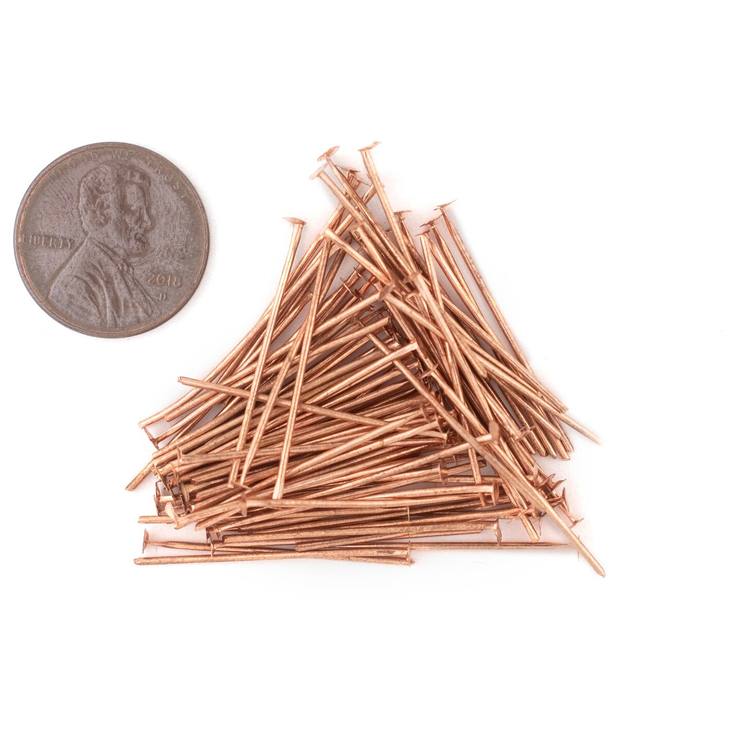 TheBeadChest Copper 21 Gauge 1 Inch Head Pins (Approx 100 pieces)