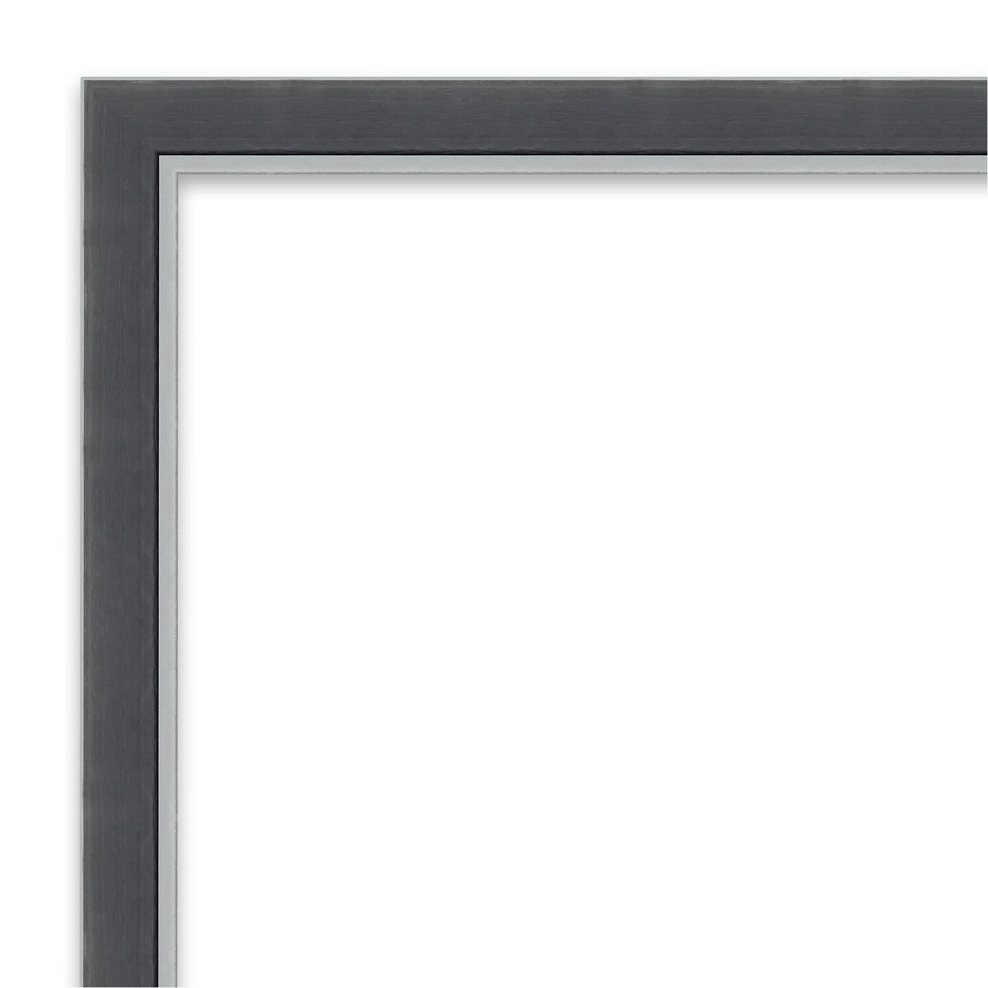 Eva Black Silver Thin Framed Corkboard, White Cork