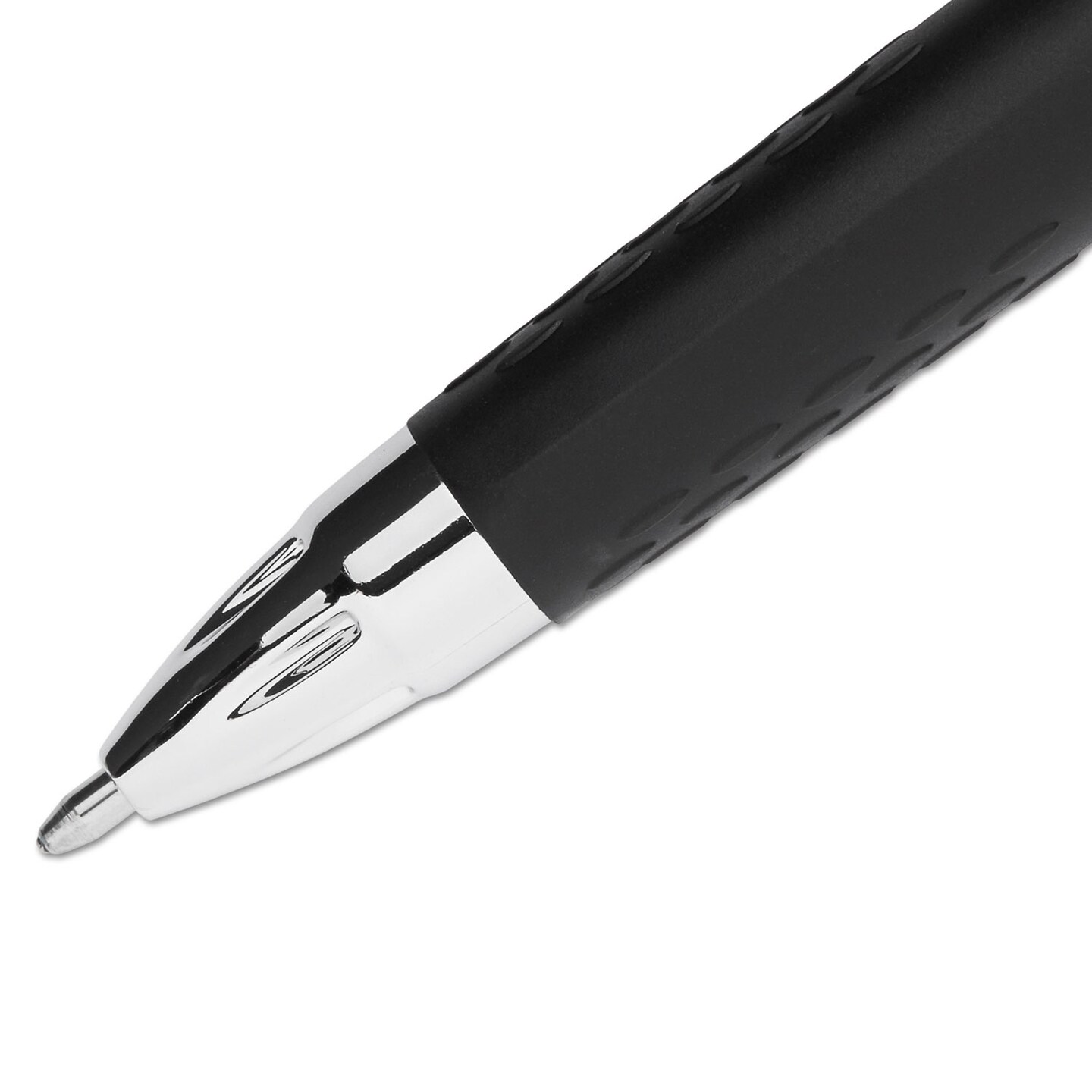 Uni-Ball Signo 207 Retractable Gel Pen, 1mm, Black Ink, Translucent Black Barrel, Dozen