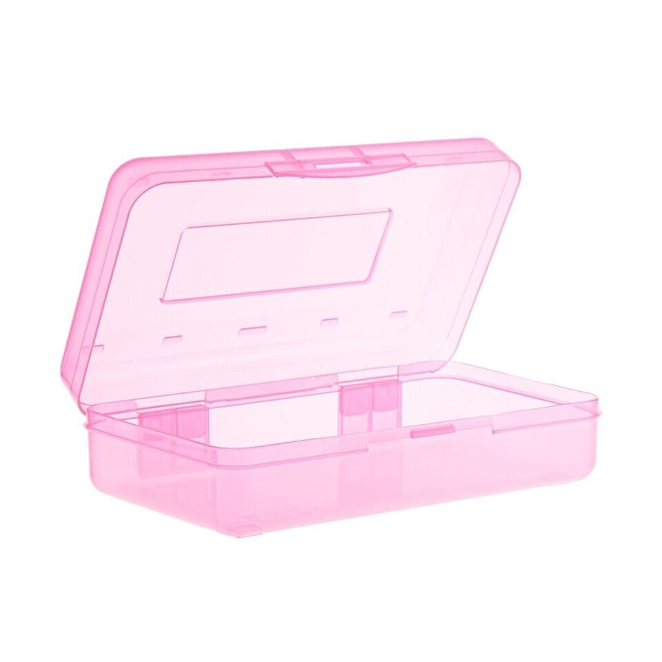 4 Pack Clear Plastic Pencil Cases for Students, School Supplies, 4 Colors