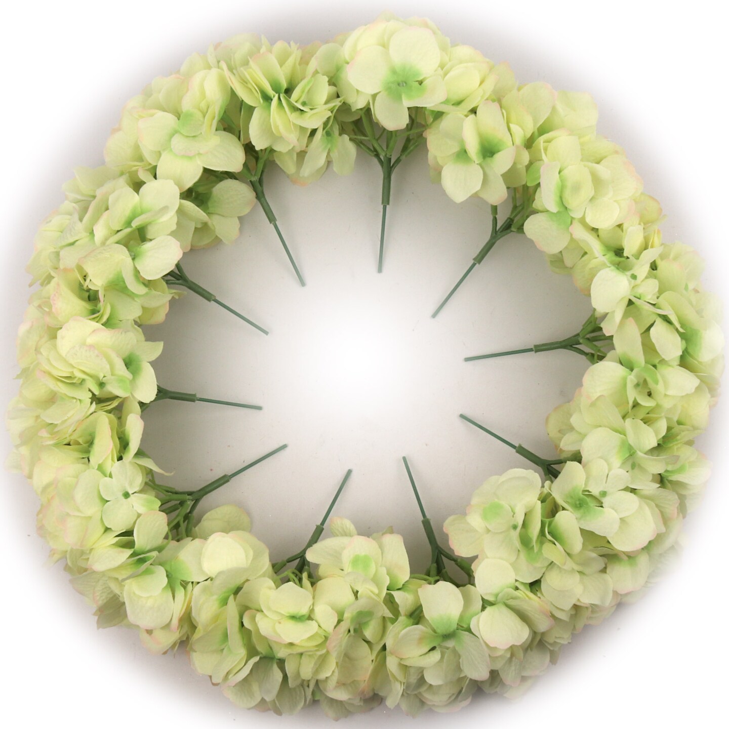 Artificial Hydrangea Picks, 3-Inch, 7" Wide, 20-Pack, Green, Realistic Silk Flowers, Spring Floral Picks, Parties & Events, Home & Office Decor, Floral Home by Artificial Flowers