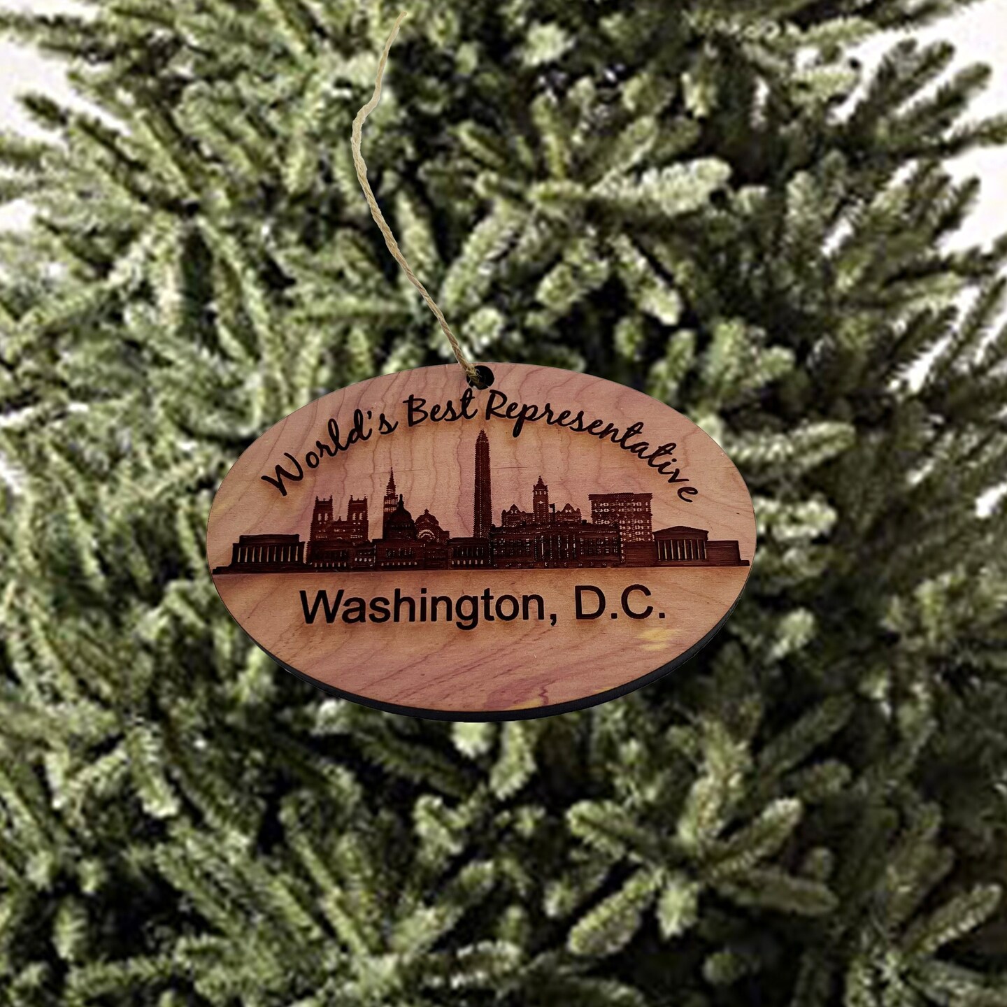 worlds Best Representative Washington DC - Cedar Ornament worlds Best Representative Washington DC - Cedar Ornament