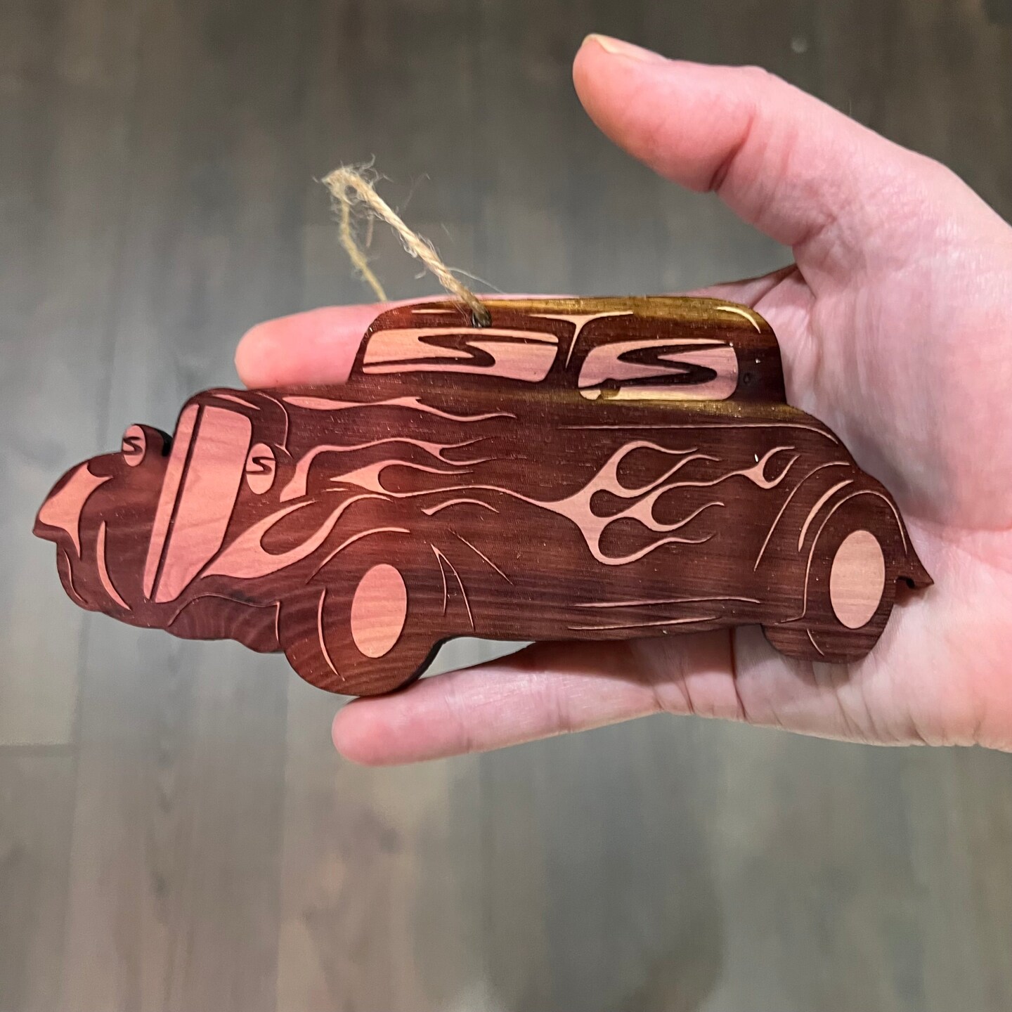 34 Coupe - Cedar Ornament 34 Coupe - Cedar Ornament