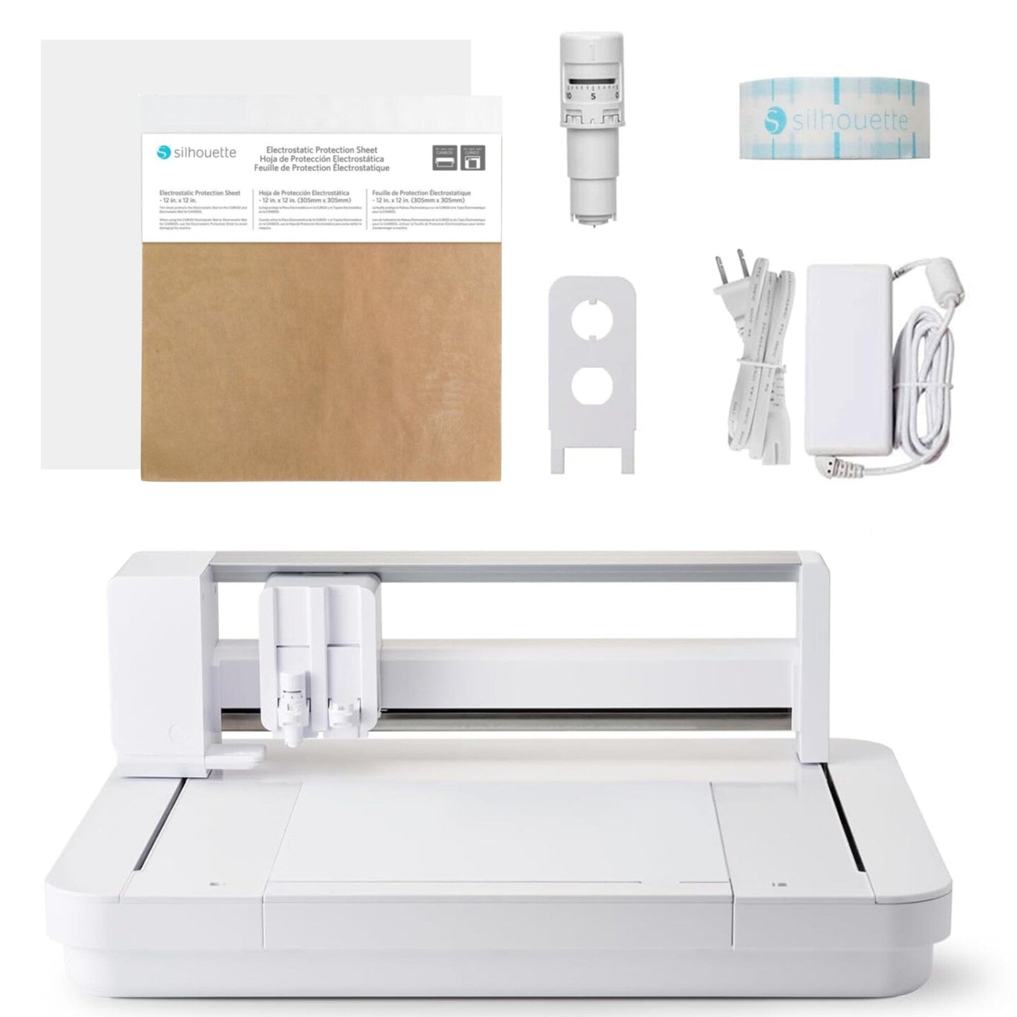 Silhouette Curio 2 w/ 38 Oracal Vinyl Sheets, Siser HTV, Guides, 24 Pens