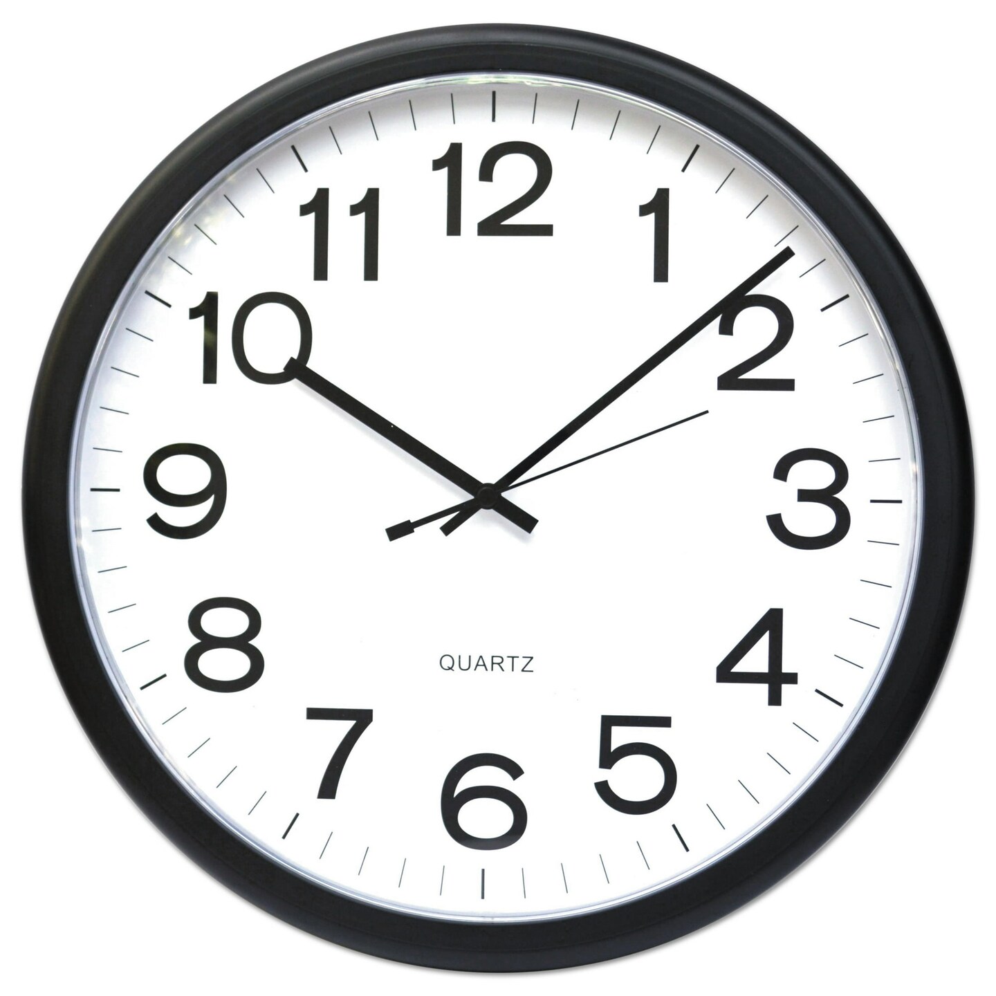 Universal 13.5 in. Round Wall Clock - Black Case