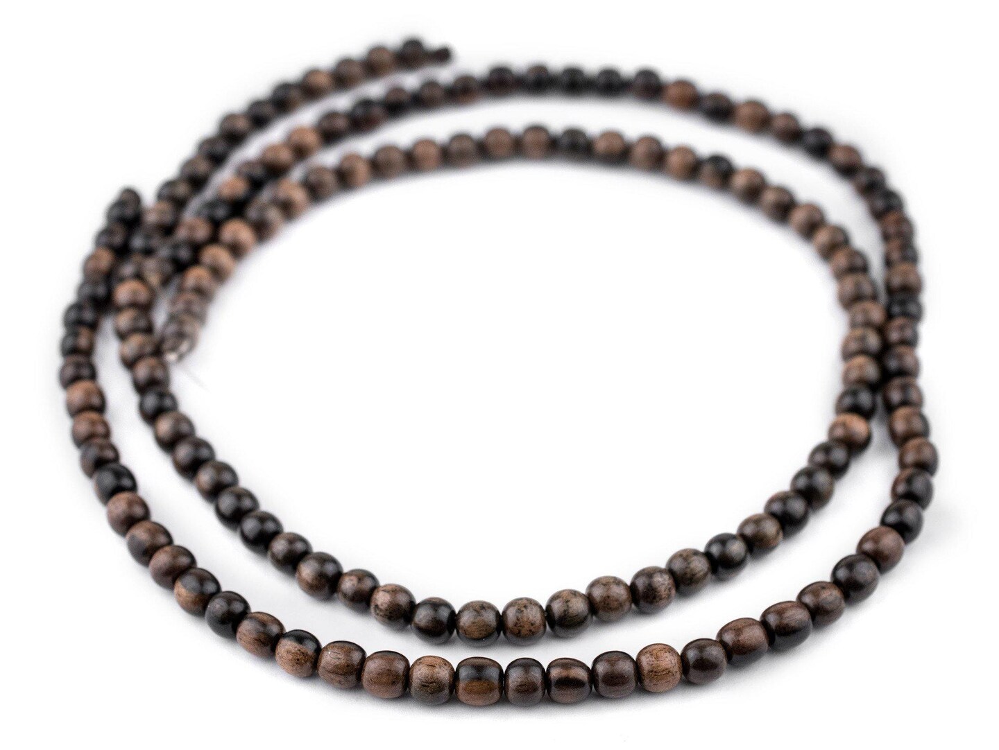 TheBeadChest Dark Round Natural Ebony Beads (6mm)