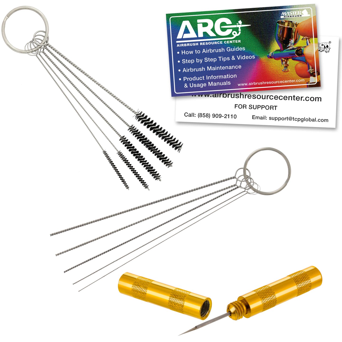 Master Airbrush 12 Piece Airbrush Cleaning Kit 5 pc Cleaning Needles