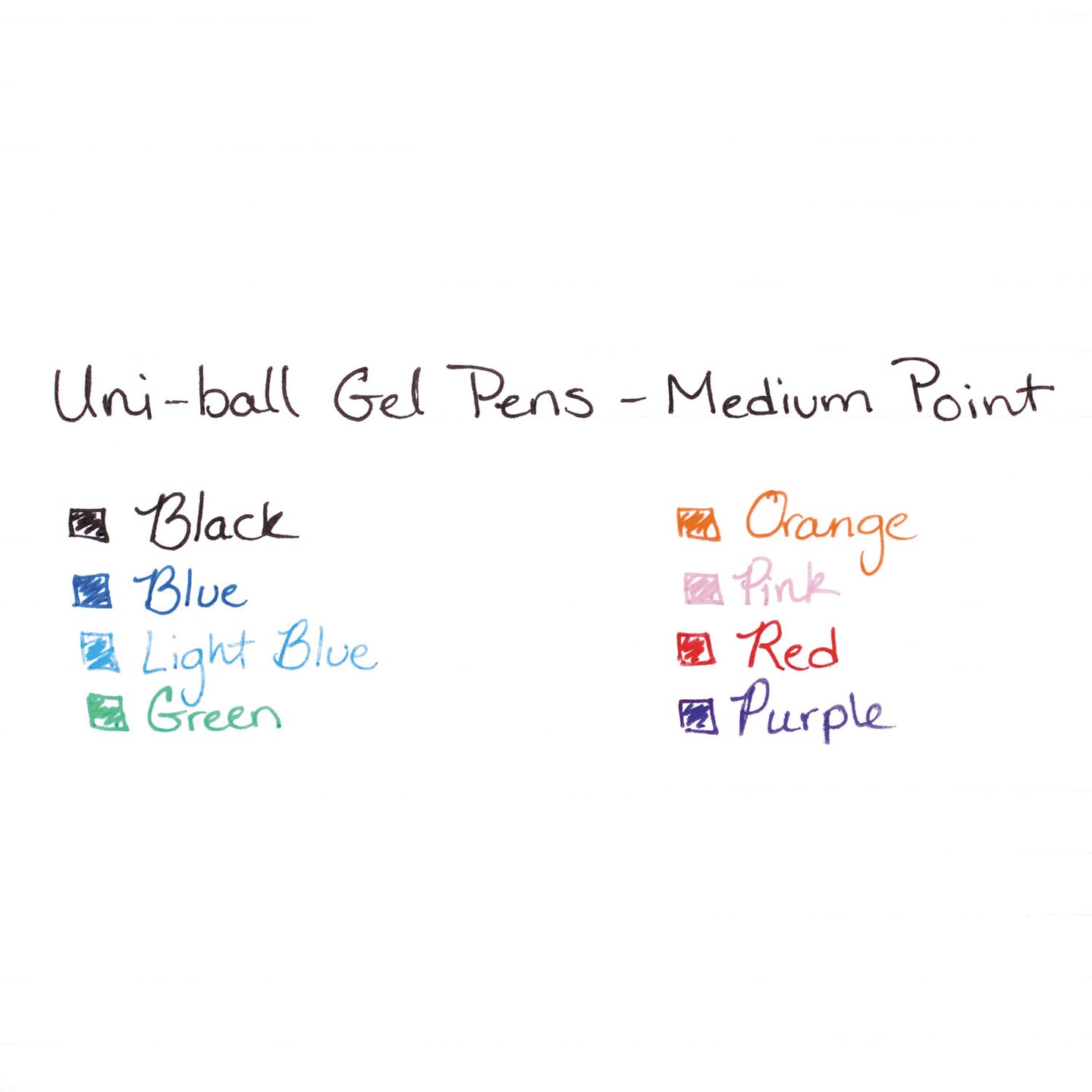Uni-Ball Signo GRIP Stick Gel Pen, 0.7mm, Black Ink, Silver/Black Barrel, Dozen