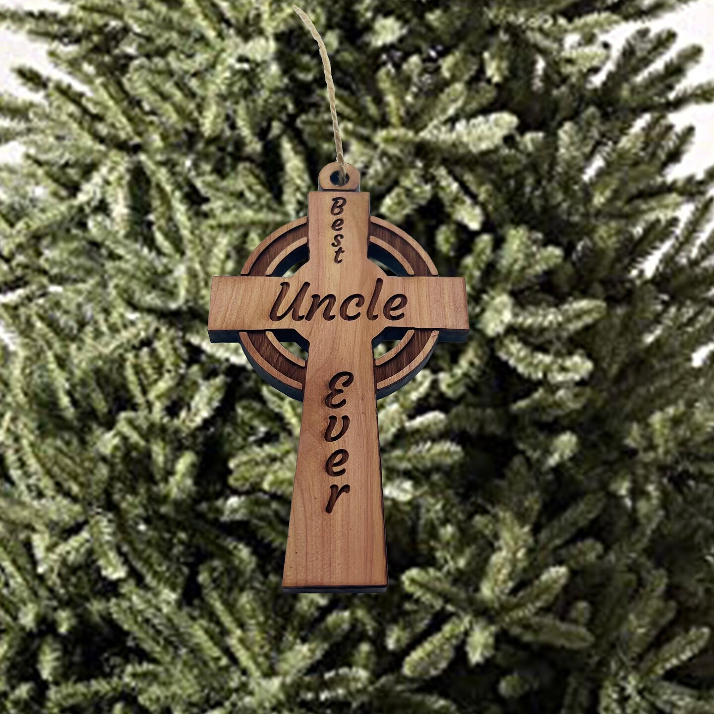 Best Uncle Ever Celtic Cross - Cedar Ornament Best Uncle Ever Celtic Cross - Cedar Ornament