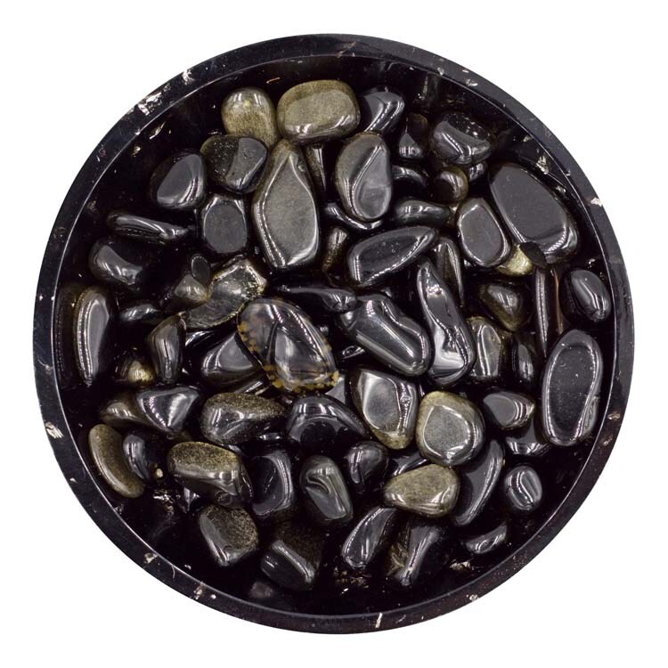 Gold Sheen Obsidian Mini Crystal Chips &#x2013; Size 2