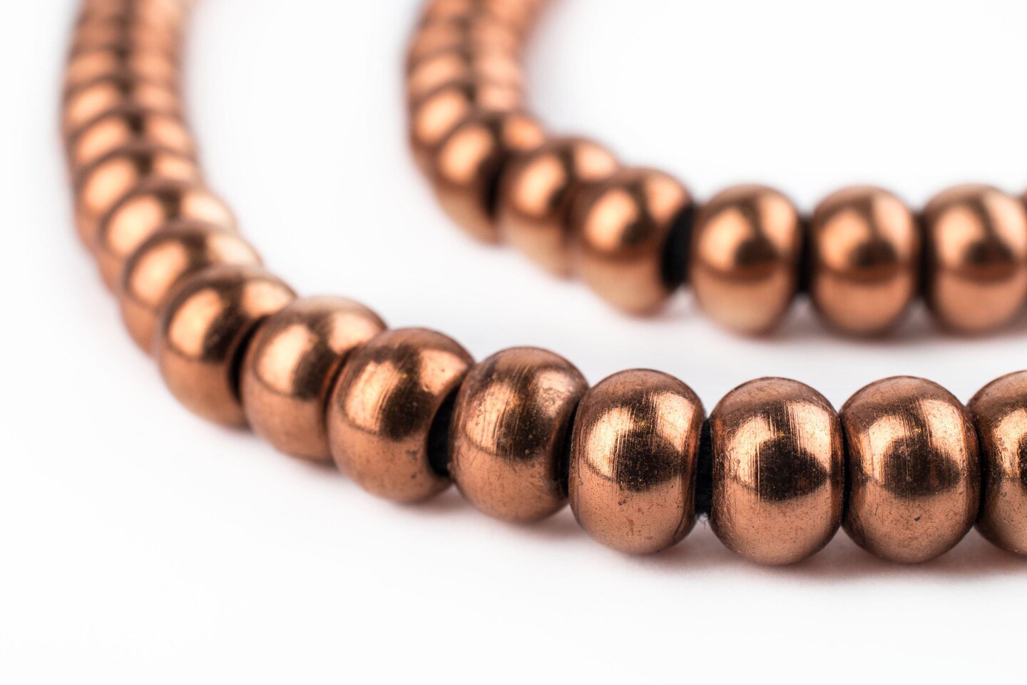 TheBeadChest Copper Round 9mm Beads, Full Strand of Quality Metal Spacers for DIY Jewelry Design