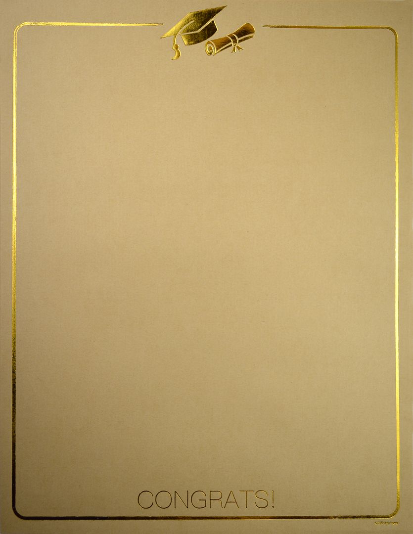 Great Papers! Golden Grad Foil Stationery Letterhead, Invitations and Announcements, Printer Friendly, 8.5&#x22;x11&#x22;, 40 Pack