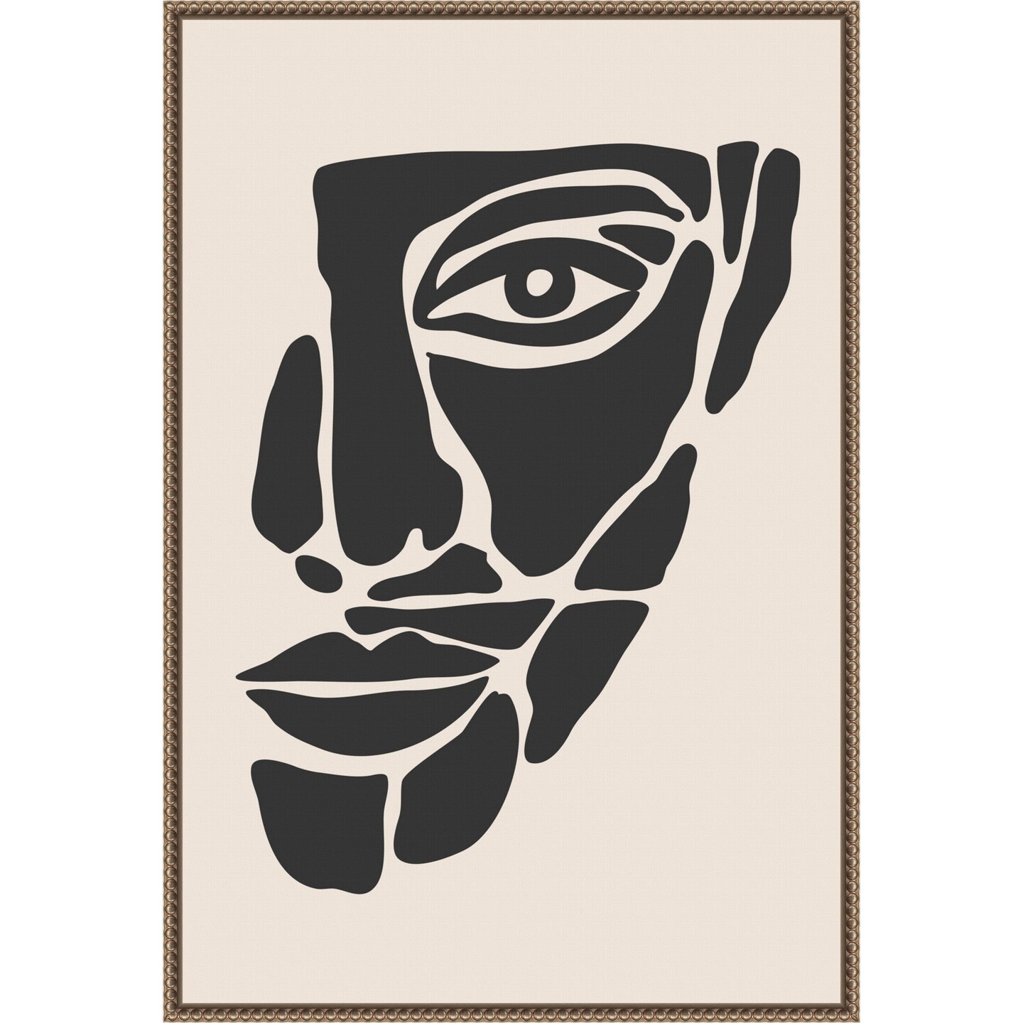 Abstract Face Series #2 by Jay Stanley Framed Canvas Wall Art